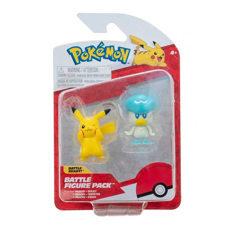 Pokemon Battle Feature Figure - Quaxly And Pikachu - لعبة